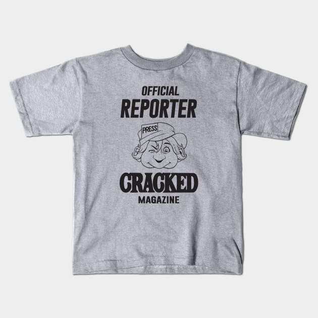 Cracked Reporter Kids T-Shirt by Chewbaccadoll